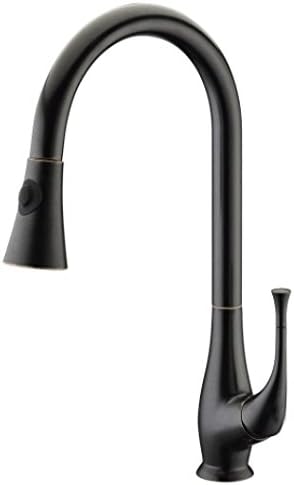 Commercial High Arch Single Lever Brass Solid Oil Rubbed Bronze Pull down Sprayer Kitchen Faucet, Single Handle Pull out Kitchen Sink Faucet By kvadrat
