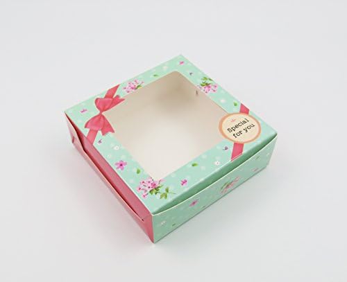 Bonitagirlbox Set of 10 Brownie Box, Bakery Boxes, Gift boxes (Green)