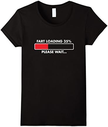 Women's Fart Loading T Shirt - Funny Farting Now Loading Small Black