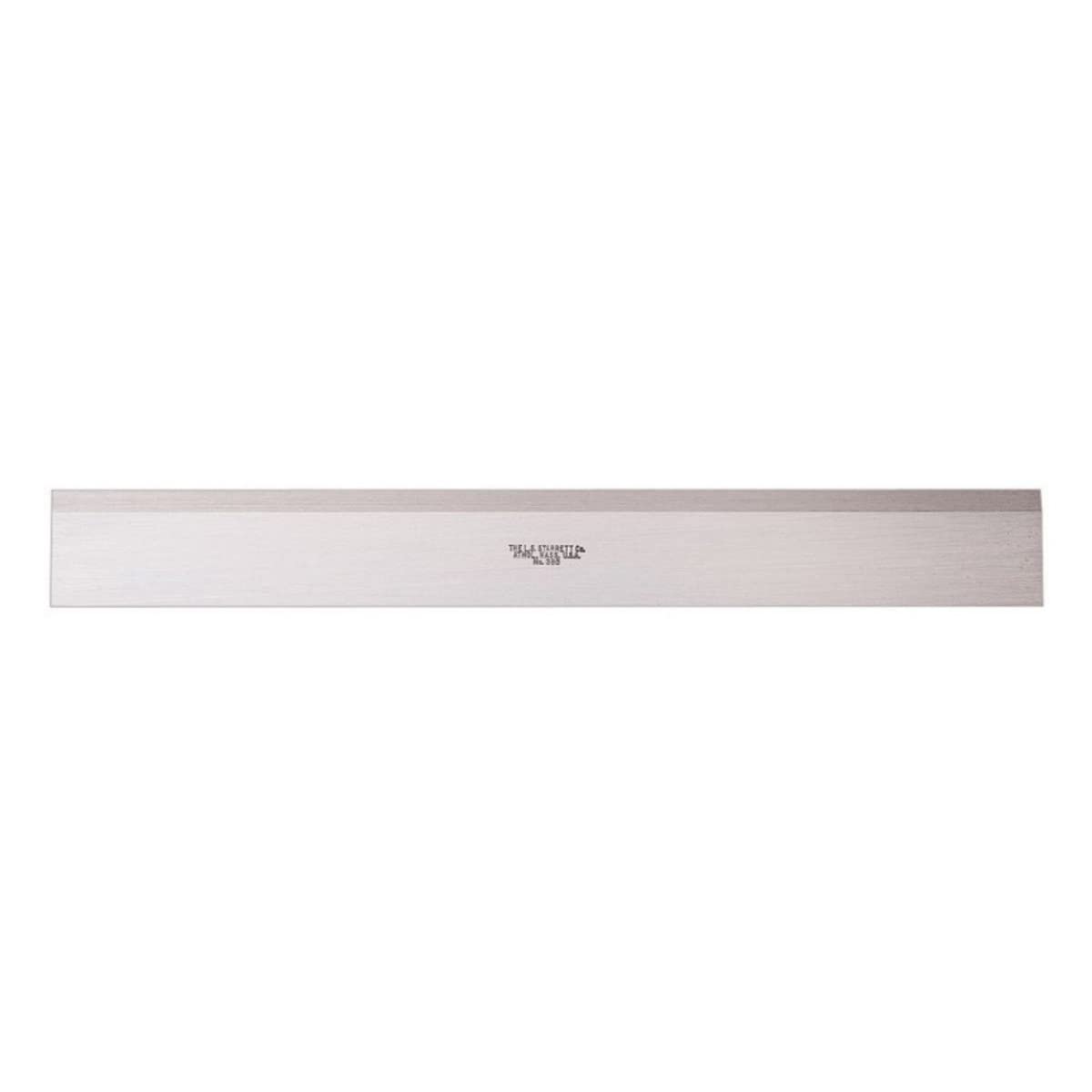 Starrett 385-12 Steel Straight Edge With Bevel, 12" Length, 1-13/32" Width, 11/64" Thickness