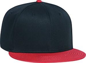 Customized Otto Cap 125-978 - Wool Blend Snapback (Red/Blk/Blk)