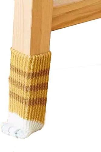 8Chair Socks(2 Sets) - Fancy Table Leg Pads with Cute Cat Paws Design - Reliable Furniture & Floor Protector - 2 Sets of Black