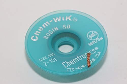 3m of Chem Wik Fast Acting 0.8mm Wide Rosin Flux Desoldering Wick Braid Mop