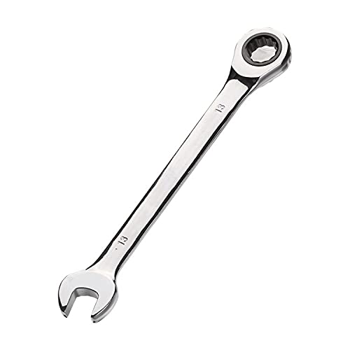 Aoktorkit Metric Tool Ratcheting Wrench 13MM,Professional Chrome Vanadium Ratchet Spanner Steel 72 Teeth 12 Point for DIY,Pipeline,Mecchanci Bicycle Repair and Home Maintance