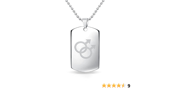 Gay Pride Dog Tag Pendant Necklace for 