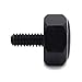 TRICKTOPPERS for Harley Custom Black Billet Aluminum Hex Seat Bolt for 1996 - Up Harley 1/4-20 - Skeleton Middle Finger