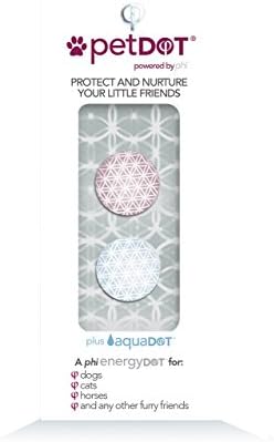 Energydots Pettag + Aquadot, Powerful Emf Protection And Energy Booster For All Your Furry Friends, Plus Water Harmonizer To Revitalize And Create Energetically Pure Water For Them To Drink