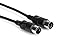 Hosa MID-303BK MIDI Cable, 5-pin DIN to Same, 3 Feet