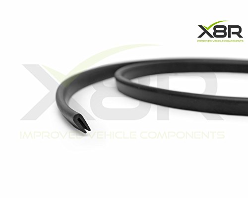 Black Rubber U Channel Edging Edge Trim Seal Corner Protection Protect Replace Part: X8R0106 - Thumbnail 2
