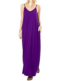 Así, Far Vestido de mujer estilo bohemio con columpio, informal, suelto, playero