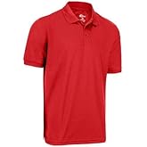 Premium Wear Men's High Moisture Wicking Polo T Shirts | True Red - 3X-Large