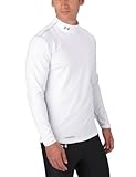 Under Armour EVO ColdGear Fitted Mock Neck Long Sleeve Running Top - Medium - White