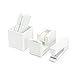 Poppin Desktop Starter Set - White, Stapler, Tape Dispenser, Pens, Pen Cup, 6 Retractable Gel Luxe Pens with 1mm Tip, Pen Cup with Two Compartments, Complete Office Stationery Set