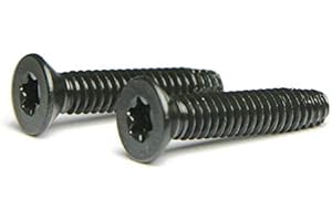 IPOPLOR 5/16-18 x 3 Flat Head Floorboard Thread Cutting Screws, Type F, (Star - Six Lobe Drive), Black Phosphate Finish, Countersunk, T-40 Drive (Carton: 100pcs) Alloy Steel