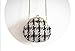 Lady Vintage Wool Houndstooth Retro Woven Classical Fabric Top-Handle Small Cell Phone Handbags,NO 1