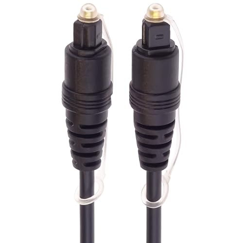 PremiumCord Câble Audio Optique Toslink 2m, Toslink Mâle vers Mâle, Câble Numérique Pour Système Stéréo Hifi Sounbar Tv, HQ Audio, Plaqué Or, Couleur Noir