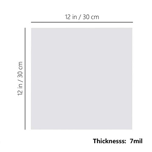 15 Pieces 7 mil Square Blank Stencil Sheets, 30x30cm Templates for Cricut and Silhouette Machines