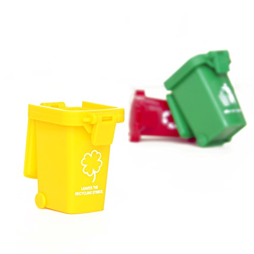 Nunkitoy Trash Can Toy,Garbage Truck's Trash Cans, Mini Curbside Vehicle Garbage Bin Trashcan
