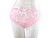 Haian PVC Cami Briefs Lace Panties Ladies Briefs (X-Large, Pink)