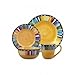 Gibson Home Fandango 16-Piece Dinnerware Set (Yellow, Multicolor)