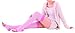 SlimWalk Fluffy Pressure Socks for Beauty Legs | Long Pink (Japan Import) (S-M (4.7-5.2 ft tall; 4.5-6.5))