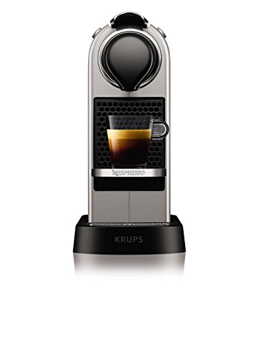 Krups YY2733FD Kaffeemaschine Nespresso Citiz Espresso Lungo Kapseln 19 Bars Tank 1L Kaffeemaschine Espresso Silber