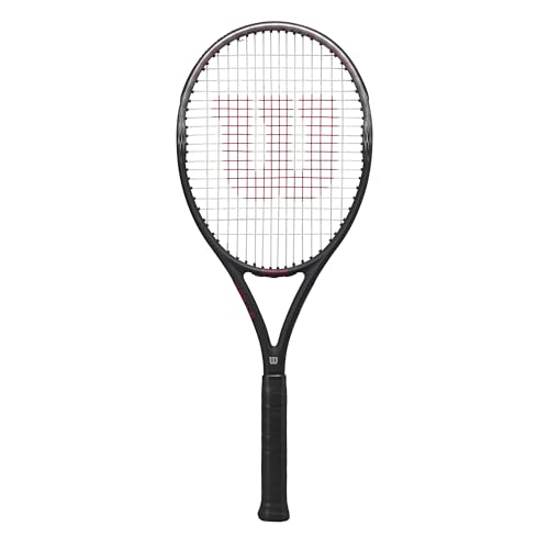 Wilson Pro Staff Precision 100 Tennis Racket, Precision Mastery and Vibration Control, With an Ergonomic Handle, Colour: Black/Red/White, Size: 4