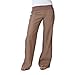 Love Tree Women's Fold-Over Waist Linen Pants, Cocoa, Small
