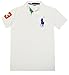 Polo Ralph Lauren Mens Custom Fit Big Pony Mesh Polo Shirt - L - White
