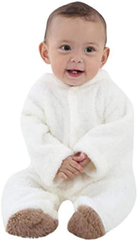 vestitiy Clearance! Unisex Baby Romper Winter Thicken Cartoon Bear Hoodie Bodysuit Snowsuit Onesie Outfit