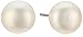 Amazon Essentials Rhodium Plated Silver 8-8.5mm Freshwater Cultured Pearl Button Stud Earrings, (previously Amazon Collection)