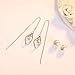 Elegant 925 Sterling Silver Threader Tassel Earrings Pearl Ball Drop Long Chain Earrings Wedding for Women