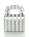 Candy Box Kit, Silver Wedding Party Favors (36 Pack) - Stripe, Chevron & Polka Dot Gable Boxes for Birthday Party Supplies & Candy Buffet Decorations