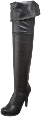 BCBGirls Women's Flashy Boot,Black Flash Polyurethane,6 M US