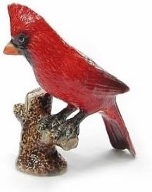 Northern Rose Cardinal on a Branch Figurine