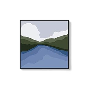 Framed Canvas Wall Art Natural Scenery Canvas Prints Home Artwork Decoration for Living Room,Bedroom - 16x16 inches