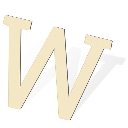 Wooden Letters for Wall Decor 12 Inch Large Wooden Letter W for Crafts Unfinished Blank Alphabet Wood Letters DIY Paint Home Party Wedding Decorations