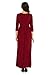 Leindr Maxi Dresses For Women Casual 3 4 Sleeve Round Neck Jersey Dress Pleated Plain Floor Length Long Maxi Tunic Dress With Pockets Red XXL 18 20
