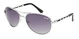 Giselle Round Chain Link Design Women's Retro Aviator Sunglasses