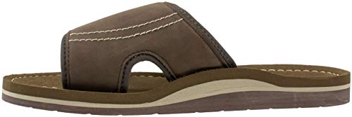 Panama Jack Mens Sandal,Premium Slide Sandal with Adjustable Strap,Arch Support,Brown Dark,Men's Size 10 to 11