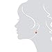 Honolulu Jewelry Company 14K Rose Gold Plated Sterling Silver CZ Plumeria Flower Nature Hook Earrings, 14mm