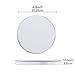 Gospire Compact Cosmetic Mirror for Women, 4 Inch Ultra-Thin Pocket Purse Small Handbag Round Foldable Makeup Mirror for Travel, 1X/10X Double Sided Magnifying Handheld Portable Mirror (White)