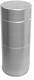 Herb Stash Jar 1 Solid Aluminum Airtight Smell Proof Containers #1 Best Way To Preserve Herbs & Spices (Perfect Single, Silver)