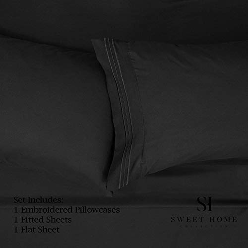 1500 Supreme Collection California King Sheet Sets Black Luxury Hotel
