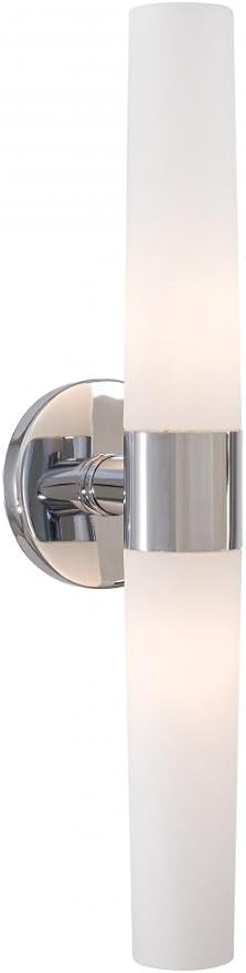 George Kovacs P5042 077 Saber Glass Wall Vanity Lighting 2 Light Chrome Vanity Lighting Fixtures Amazon Com