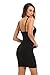 Whoinshop Women's Rayon Backless Low-cut Sling Bandage Cocktail Dress Black S
