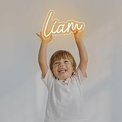ATTNEON Liam Name Neon Sign,LED Liam Name Neon