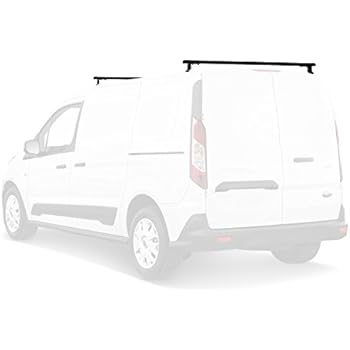 J1000 Aluminum Ladder Roof Rack 2 bar System for a 2014-Newer Transit Connect Black