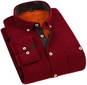 Jueshanzj Mens Thermal Underwear Velvet Thick Button Shirt
