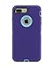 WallSkiN Turtle Series Cases iPhone 7 Plus/iPhone 8 Plus (Only) Full Body Protection Kickstand & Holster - Ambition (Purple/Beau Blue)